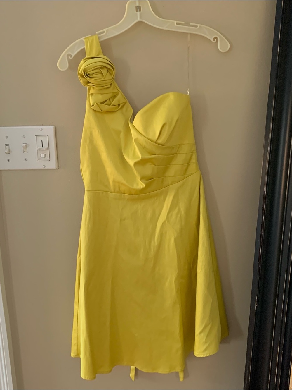 Teeze Me Off The Shoulder Sweetheart Dress Juniors 9 Lemon Yellow Cocktail Party